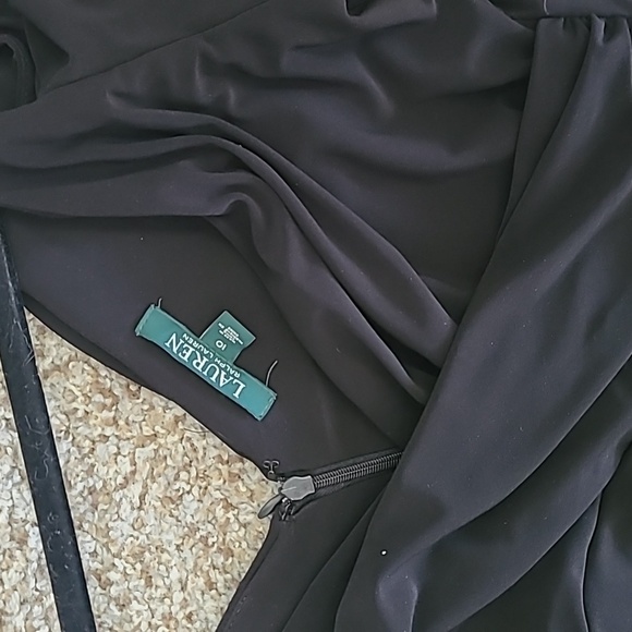 Ralph Lauren Black Cold Shoulder Gown - Picture 4 of 9